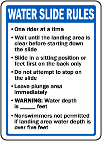 Montana Water Slide Rules Sign