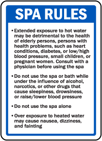 New Mexico Spa Rules Sign