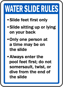 New Mexico Water Slide Rules Sign