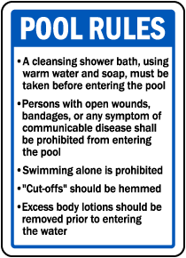 Oklahoma Pool Rules Sign