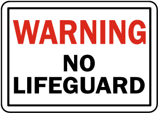 Tennessee No Lifeguard Sign