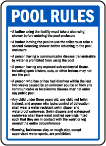 Utah Pool Rules Sign