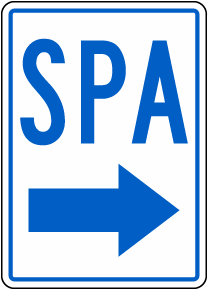 Spa Right Arrow Sign