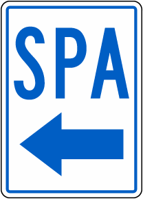 Spa Left Arrow Sign