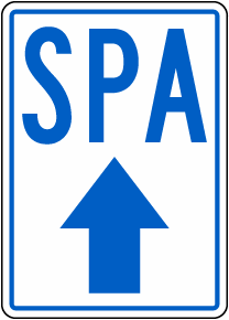Spa Up Arrow Sign