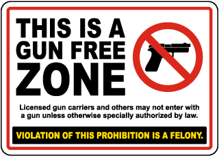 New York Gun Free Zone Sign