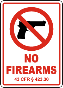 Federal No Firearms Sign