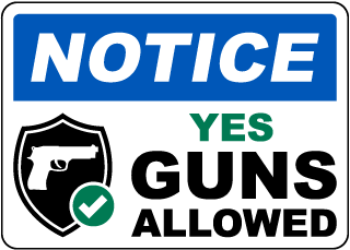 Guns Allowed Sign