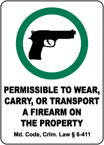 Maryland Firearms Allowed On The Property