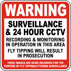 Warning Surveillance & 24Hr CCTV Sign