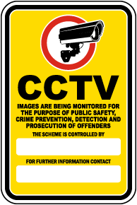 CCTV Images Are Being Monitored Sign