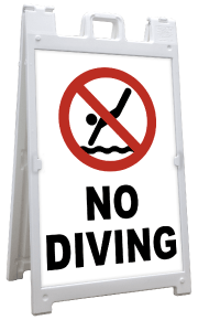 Arizona No Diving Sandwich Board Sign