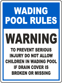 North Carolina Wading Pool Rules Sign