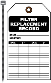 Filter Replacement Record Tag