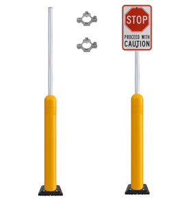 78″ Flex Sign Post – Fixed and Drivable Base