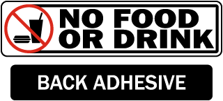 No Food Drink Label
