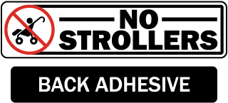 No Strollers Label