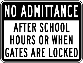 No Admittance Gates Are Locked Sign