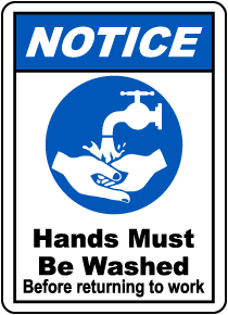 Hands Must Be Washed Sticker