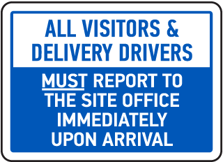 All Visitors & Delivery Drivers Sign