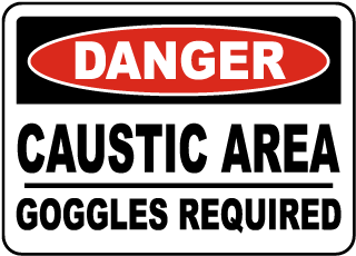Danger Goggles Required Sign