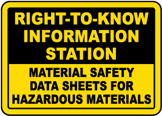 Right To Know Information Sign