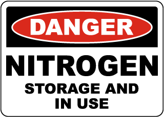 Danger Nitrogen Storage And In Use Sign