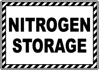 Nitrogen Storage Sign