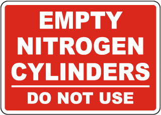 Empty Nitrogen Cylinders Do Not Use