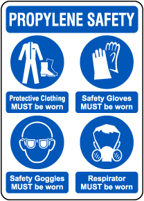 Propylene Safety PPE Sign