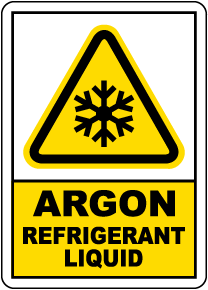 Argon Refrigerant Liquid Sign