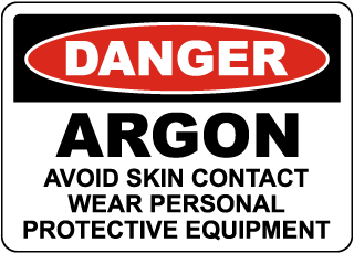 Danger Argon Sign
