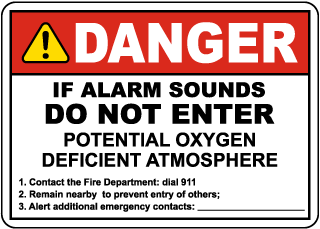 Danger Do Not Enter If Alarm Sounds Sign