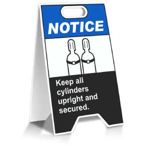 Notice Keep All Cylinders Upright And Secured Floor Stand
