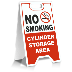 No Smoking Cylinder Storage Area Floor Stand