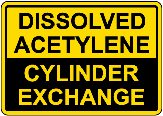 Dissolved Acetylene Sign