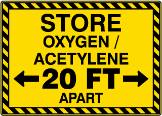Acetylene Storage Area Sign