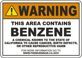 Warning This Area Contains Benzene Sign