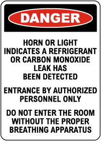 Horn Or Light Indicates A Refrigerant Or Carbon Monoxide Leak Sign