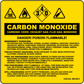 Right-to-Know Carbon Monoxide Sign