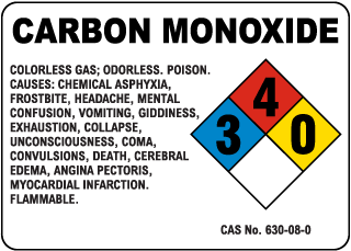 NFPA Carbon Monoxide Sign