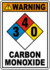 Warning NFPA 3-4-0 Carbon Monoxide Sign