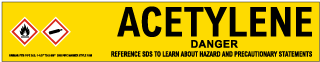 Acetylene Pipe Label