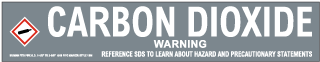 Carbon Dioxide Pipe Label