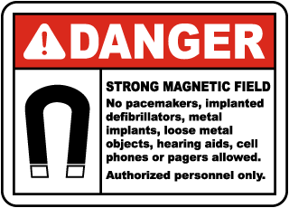 Danger Strong Magnetic Field Sign