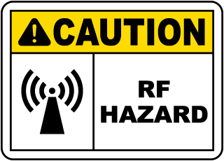 Caution RF Hazard Label