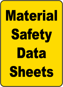Material Safety Data Sheets Sign