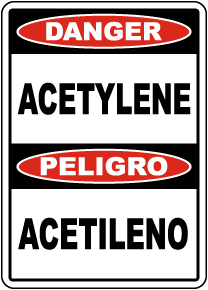 Bilingual Acetylene Sign