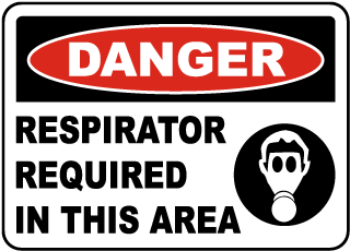 Respirator Required In This Area Sign