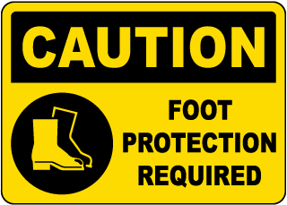 Foot Protection Required Sign